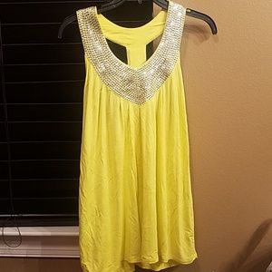Sivler sparkling Yellow Tank